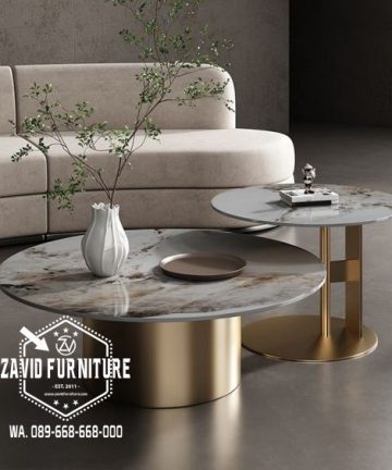 coffe table stainless steel set 2 meja top marmer 360x432 - Zavid Furniture